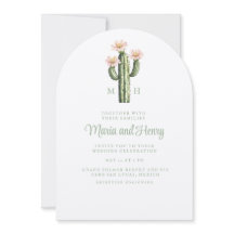 Desert Roos Cactus Monogram Trouwen