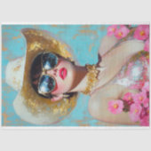 Desert Roos Rodeo Decoupage Tissuepapier (Voorkant)