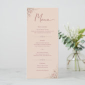 Desert Rose – Menu du mariage Dune and Bloom Flat (Debout devant)