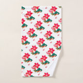 Desert Rose Red Adenium Flower Summer Oasis Beach  (Serviette à main)