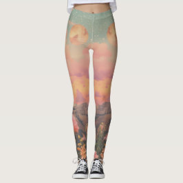 Desert Rose Watercolor Leggings