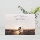 Desert Rustic Chic Fotobruiloft Kaart (Staand voorkant)