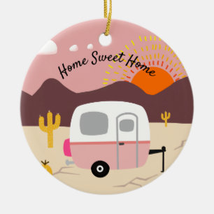 Desert RV Camper Keramisch Ornament