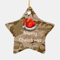 Désert Sable Camo Star Joyeux ornement de Noël
