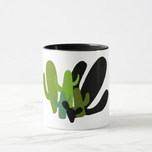 Desert Saguaro Cactus Retro Mok (Midden)