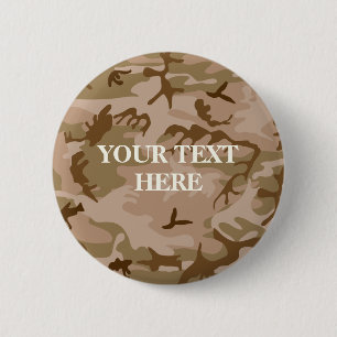 Desert Sand Camouflage Button