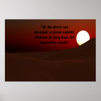 Desert Sand Sun motivatie Poster