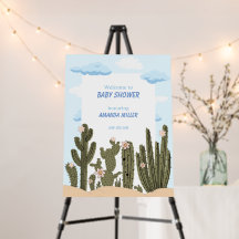 Désert sauvage avec Cactus Baby shower mignon Bien