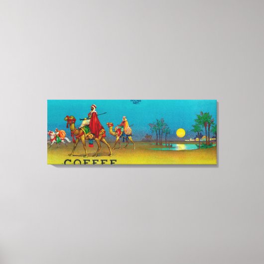 Desert Scene Coffee Label Canvas Afdruk (Voorkant)
