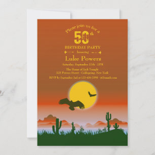 Desert Scene Invitation Kaart