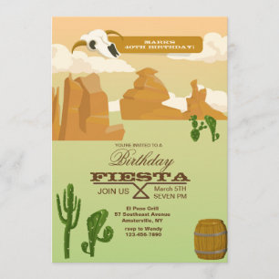 Desert Scene Invitation Kaart
