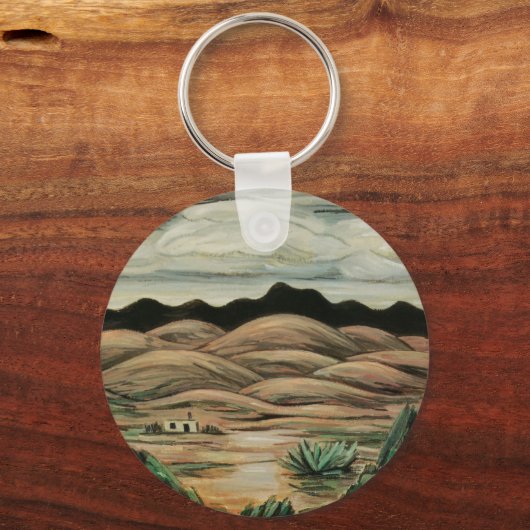 Desert Scene van Marsden Hartley, Kunst Sleutelhanger (Achterkant)