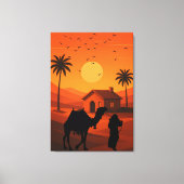 Desert Serenity at Sunset Canvas Afdruk (Voorkant)