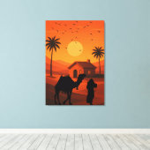 Desert Serenity at Sunset Canvas Afdruk (Insitu (Houten vloer))