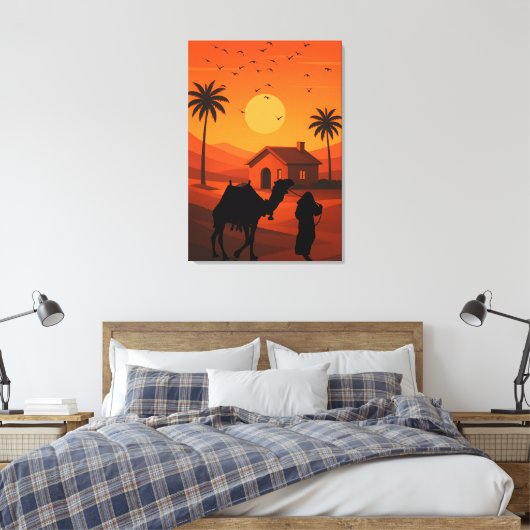 Desert Serenity at Sunset Canvas Afdruk (Insitu (Slaapkamer))