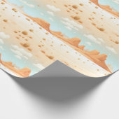 Desert Serenity: Cactussen onder Azure Skies Cadeaupapier (Hoek)