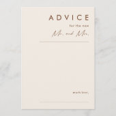 Désert simple | Carte de conseil Mariage orange br (Devant)