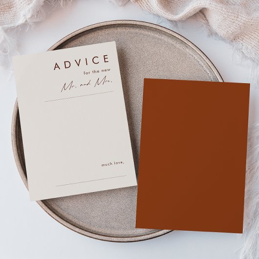 Désert simple | Carte de conseil Mariage Terracott