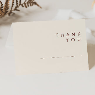 Désert simple | Carte de remerciements blanc natur