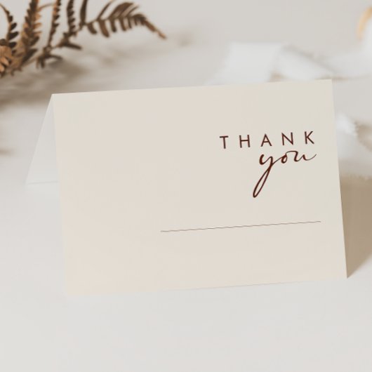 Désert simple | Carte de remerciements blanc natur