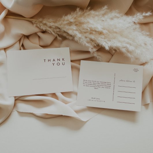 Désert simple | Carte postale Merci Mariage nature