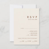 Désert simple | Carte RSVP de choix de menu orange (Devant)