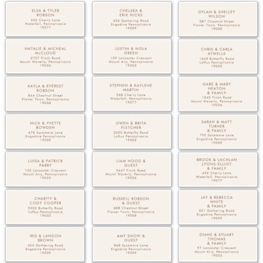 Désert simple | Étiquettes de adresse blancs natur (Devant)