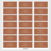 Désert simple | Étiquettes de adresse en terre cui (Feuille)