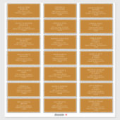 Désert simple | Étiquettes de adresse orange brûlé (Feuille)