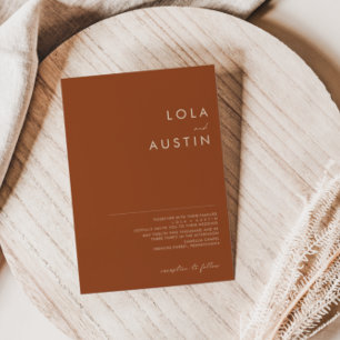 Désert simple   Faire-part de mariage en terre cui