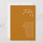 Désert simple | Graphique de numéro de table orang (Devant)