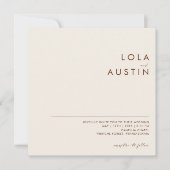 Désert simple | Invitation de Carré blanc naturel (Devant)