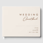 Désert simple | Livre d'invité Mariage blanc natur (Recto)