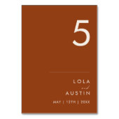 Désert simple | Numéro de table en terre cuite (Par défaut)