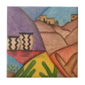 Desert Southwest Arizona Cactus céramique carreaux (Devant)