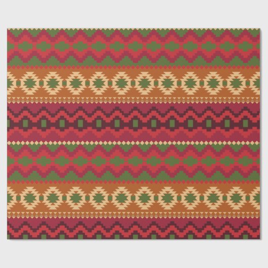 Desert Southwest Pattern Verjaardagscadeau voor he Cadeaupapier (Vlak)