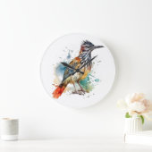 Desert Spirit, Roadrunner in Waterverf Grote Klok (Huis)