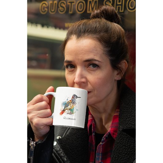 Desert Spirit, Roadrunner in Waterverf, op maat Koffiemok