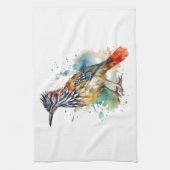 Desert Spirit, Roadrunner in Waterverf Theedoek (Verticaal)