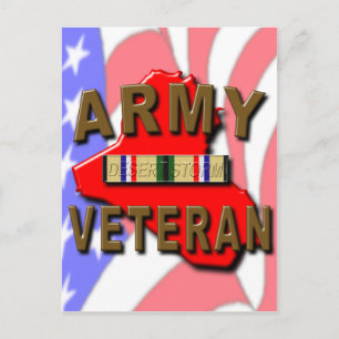 Desert Storm Army Veteran Briefkaart