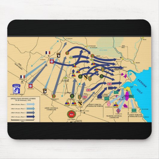 DESERT STORM MAP Mousepad Muismat (Voorkant)