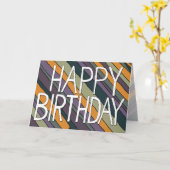 Desert Stripes Bonne Carte Anniversaire (Fleur jaune)