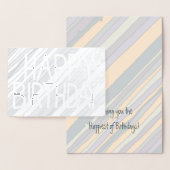 Desert Stripes Metallic Foil Bonne carte d'anniver (Affichage)