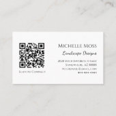 Desert Succulent Prickly Pear Cactus Botanical Visitekaartje (Achterkant)