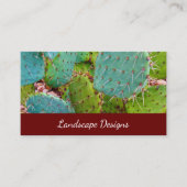 Desert Succulent Prickly Pear Cactus Botanical Visitekaartje (Voorkant)