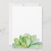 Desert Succulent Wedding Invitation - Roze Kaart (Achterkant)