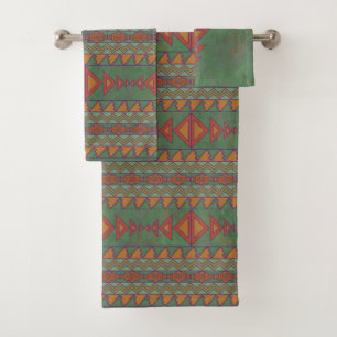 Desert Sud-Ouest Sagebrush Green Design géométri