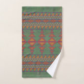 Desert Sud-Ouest Sagebrush Green Design géométriqu (Serviette à main)