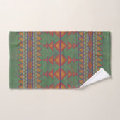 Desert Sud-Ouest Sagebrush Green Design géométriqu (Serviette à main)