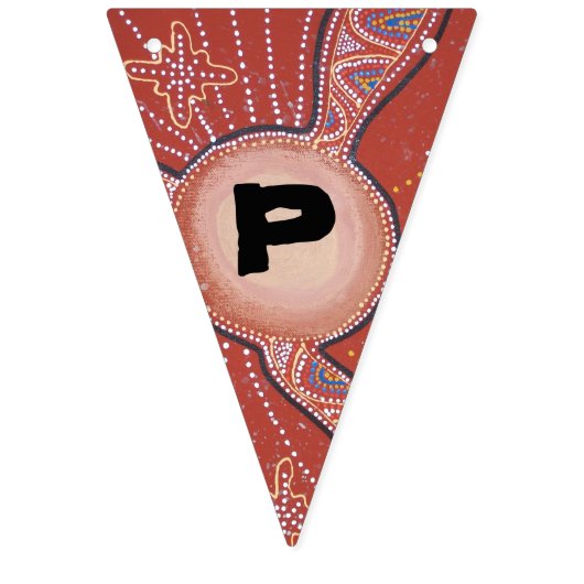 Desert Sun Aboriginal Art Bunting Vlaggetjes (Derde vlag)